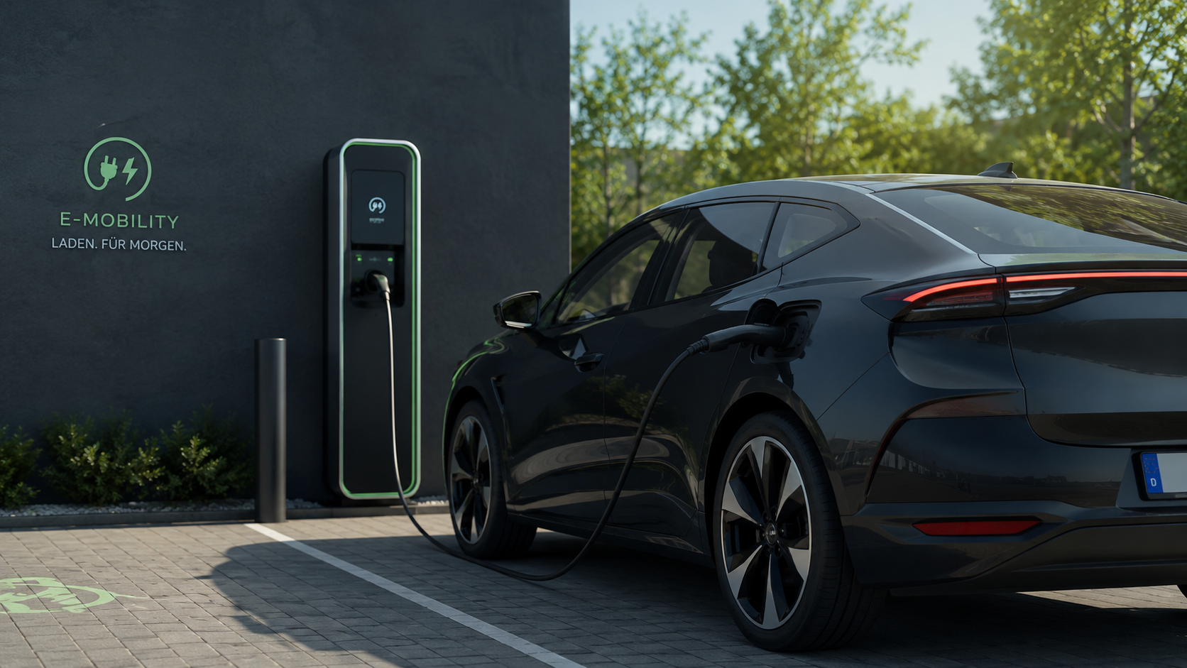 E-Auto lädt an einer Wallbox